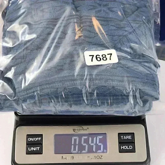 Eddie Bauer Mock Neck aztec Textured Blue Pullover Sweatshirt Women's M - Picture 6 of 6